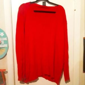 Red long sleeve sweater